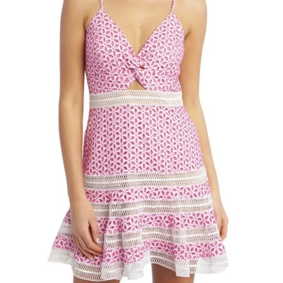 BARDOT Camille twist-front eyelet dress worn once - Picture 8 of 11